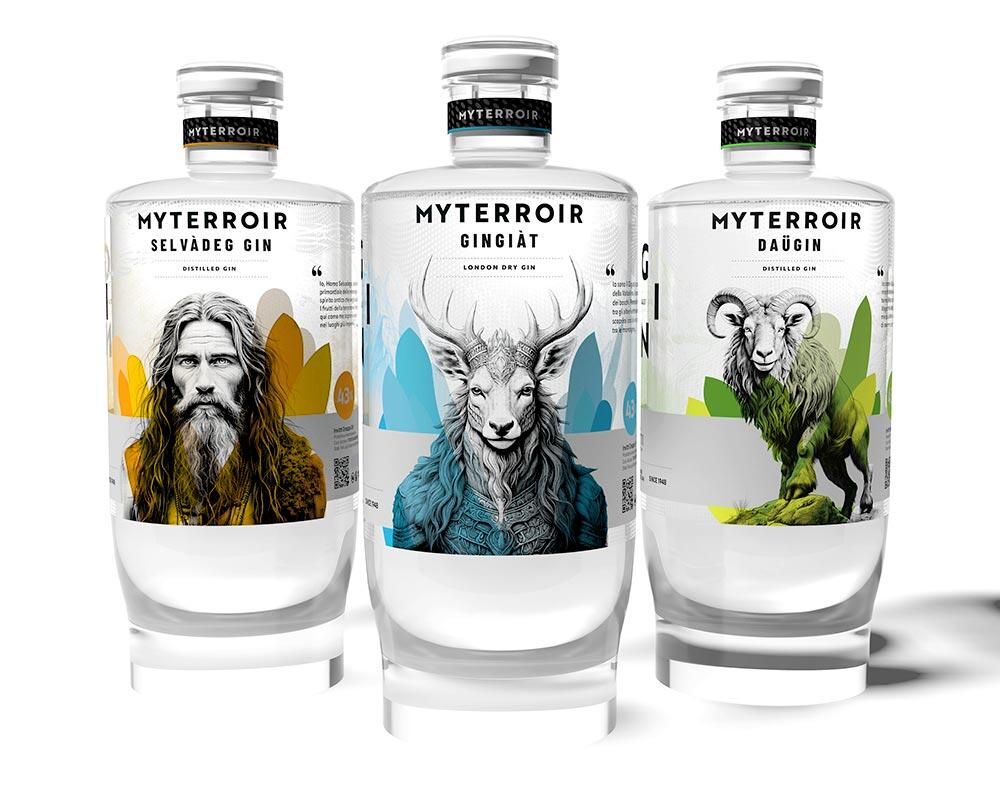 progettazione e design packaging gin My Terroir