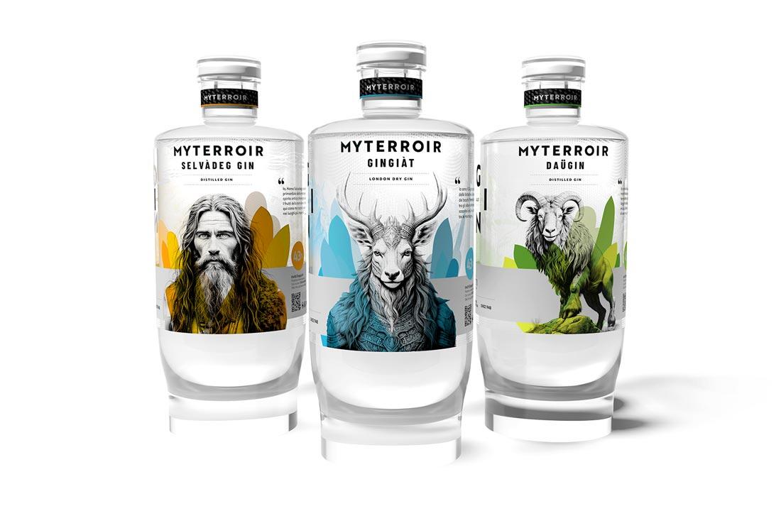 progettazione packaging ed etichette per distillati e gin