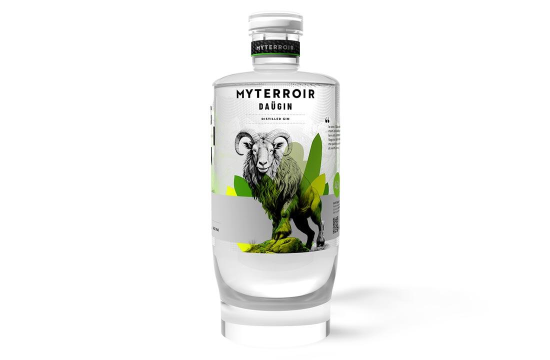 progettazione packaging distilled gin aromatico